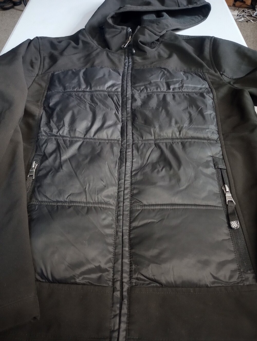Guess Black Quilted Hooded Puffer Jacket